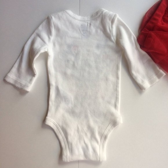 New Christmas Outfit Sleeper Lot 0-3 Reindeer Fleece Pajamas Shirt Pants Tutu - Picture 5 of 11